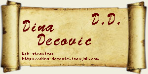 Dina Dečović vizit kartica